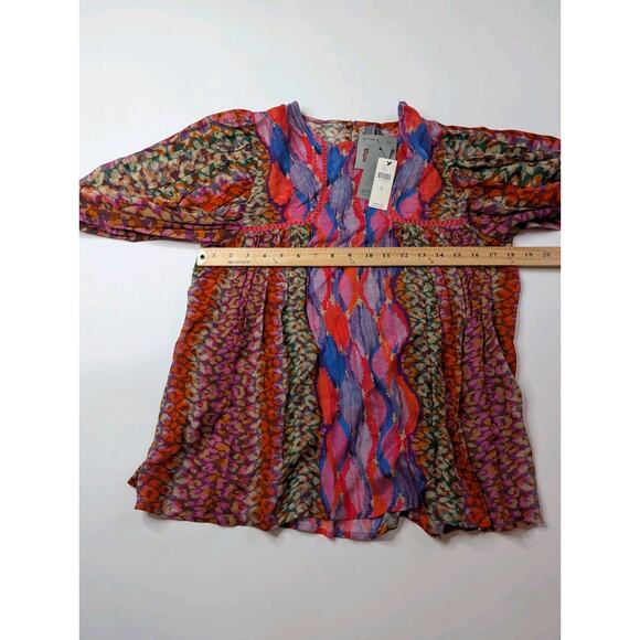 nwt ANTHROPOLOGIE BL-NK LONDON sz M Miranda Peasant Blouse - Picture 9 of 13